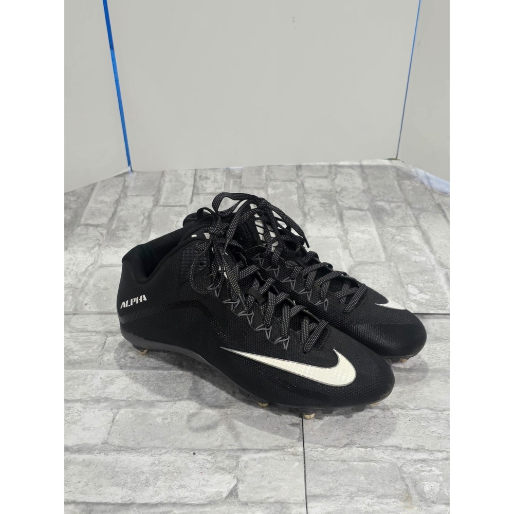 Nike Black ‎ Alpha Pro 2 II Mid 3/4 D Football Cleats 719932-010 Men's Size 13